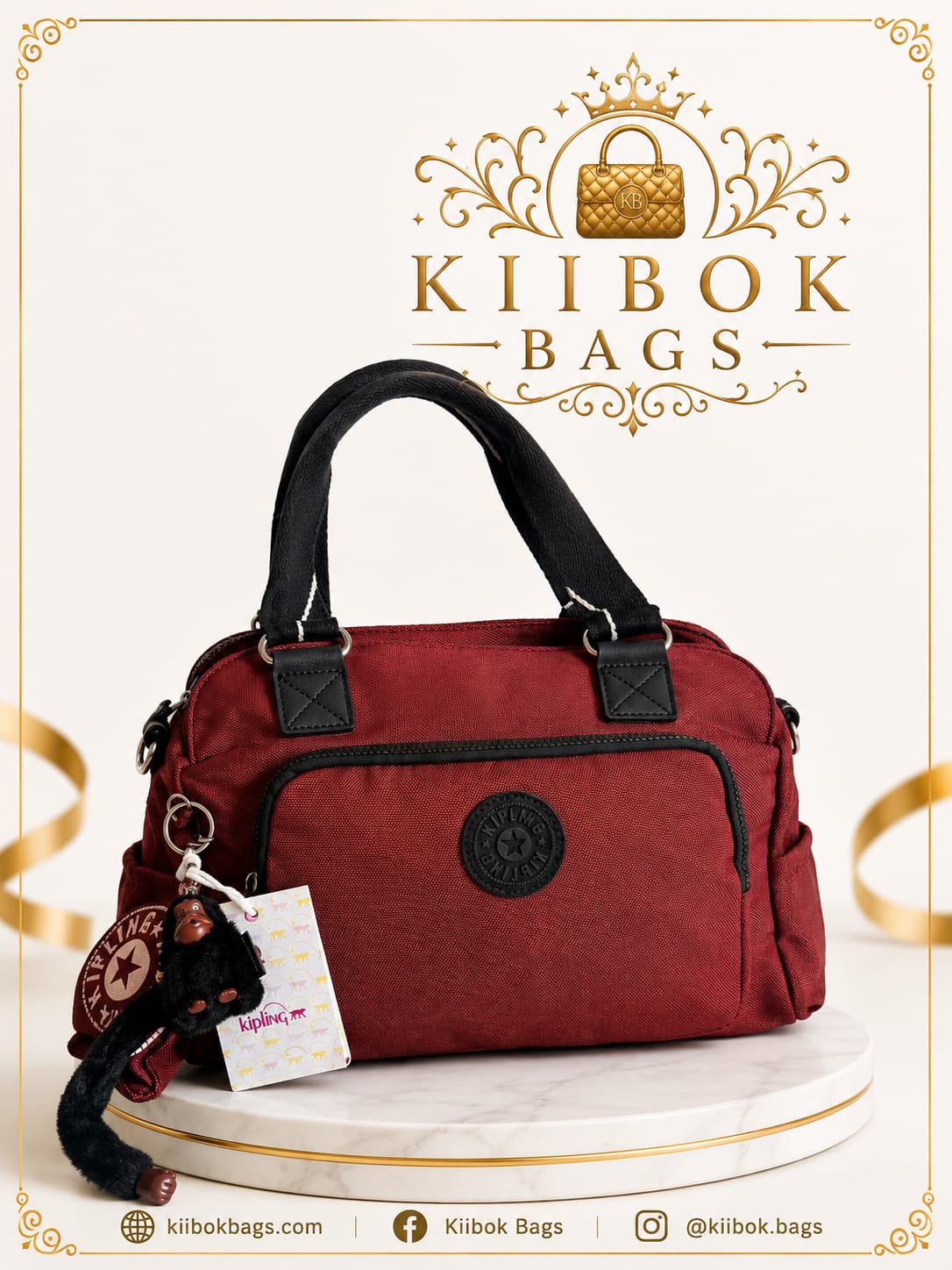 Bolso kipling Roja